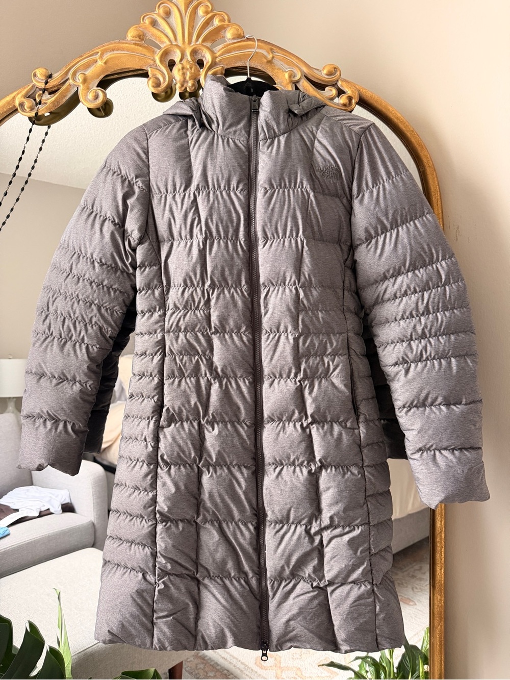 Women's The North Face Hooded Long Puffer Coat -